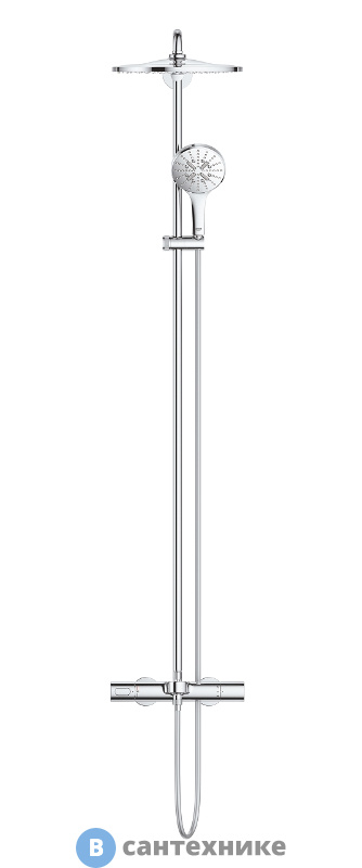 Душевая стойка Grohe RAINSHOWER SMARTACTIVE 26657000 с термостатом с ручным душем, с изливом (хром)