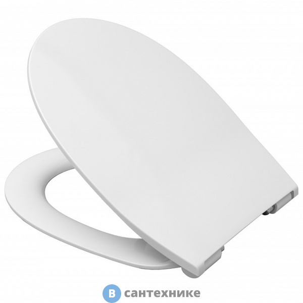 Сиденье для унитаза Roca ZRU9302943 LEON с микр., дюропласт, быстрое снятие, стальные петли (белый)