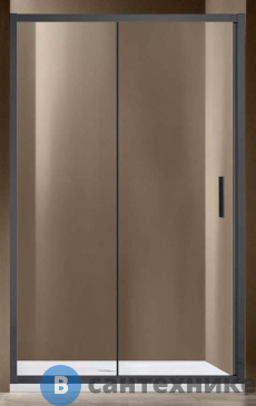 картинка Душевая дверь Vincea Garda VDS-1G115CLGM, 1150, вороненая сталь, стекло прозрачное