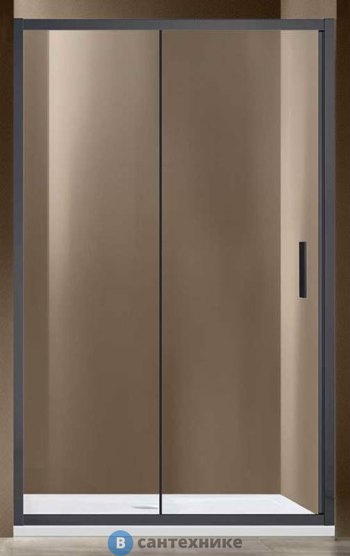 Душевая дверь Vincea Garda VDS-1G115CLGM, 1150, вороненая сталь, стекло прозрачное