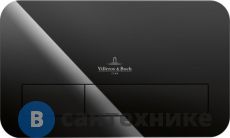 Клавиша смыва Villeroy & Boch ViConnect 922400RB двойной смыв, черный глянцевый