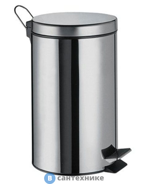 Ведро WasserKRAFT K-635 5 л хромоникелевое покрытие, нержавеющая сталь, ABS - пластик