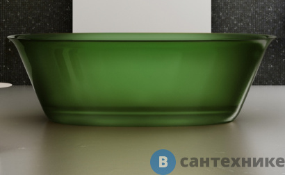 картинка Ванна ABBER Kristall AT9707Emerald 170х75 прозрачная зеленая