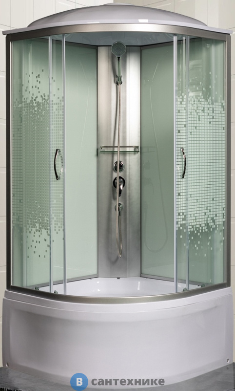 Душевая кабина МОНОМАХ 80/43 С МЗ 800*800*2100, полукруг (10000005785)