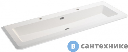 картинка Раковина Cezares 50265 из искусственного мрамора, solid surface, Bianco opaco, 141x49x14