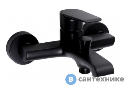 картинка Смеситель Cezares NAUTIC-VM-NOP для ванны и душа однорычажный, чёрный матовый