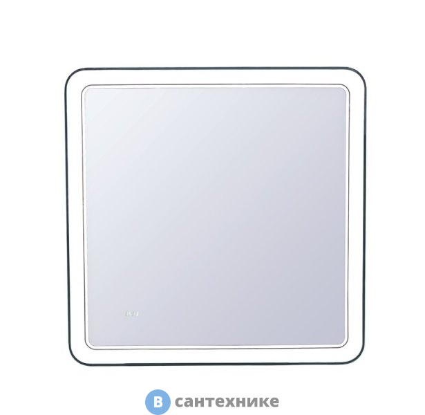 Зеркало Style line Атлантика 60*60 с подсветкой и часами (2000949233079)