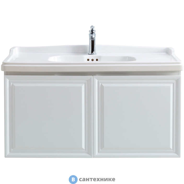 Тумба под раковину Cezares GIUBILEO подвесная с двумя распашными дверцами, Bianco Lucido, 970x450x500, GIUBILEO-1000-2A-SC-BL