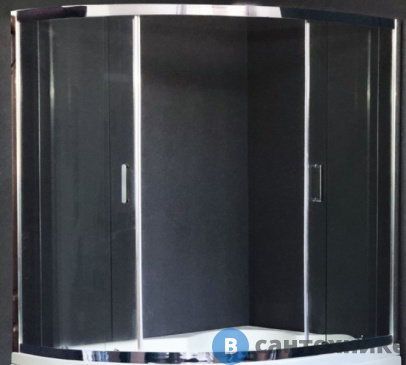 картинка Душевая шторка Royal Bath RB 150ALP-T-CH (хром/6мм прозрачное) (RB150ALP-T-CH)