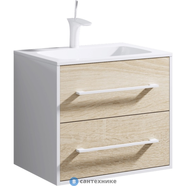 Тумба под раковину Aqwella MIAMI 62 Mai.01.06 (подвесная, дуб сонома)