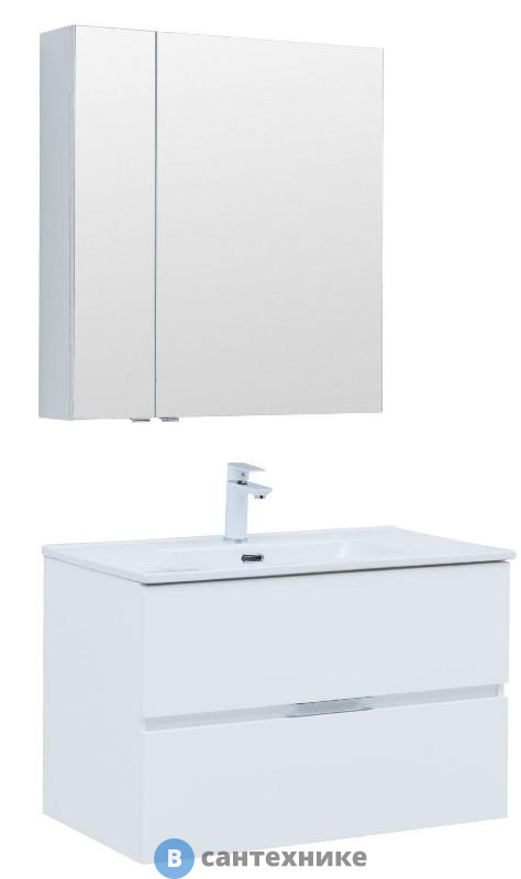Комплект мебели Aquanet Алвита new 80 2 ящ. белый матовый (274206)