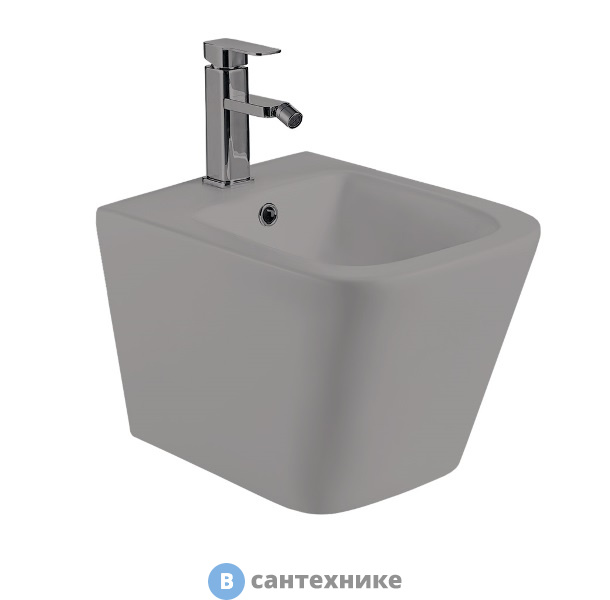 Биде WELTWASSER GELBACH 005 MT-GR подвесное, серый матовый