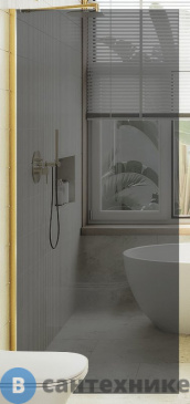 картинка Душевая перегородка в профиле MaybahGlass 1950*790 Стекло 8 мм Графит (MGD-698-3ш)