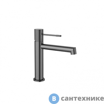 картинка Смеситель Vincea Desire VBF-1D1GM для раковины, однорычажный, вороненая сталь