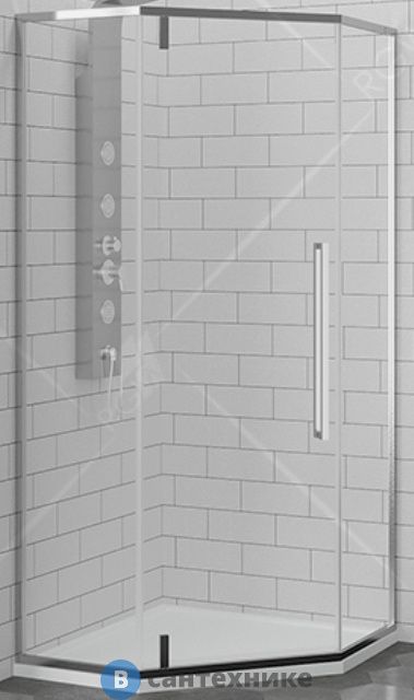 Душевой уголок RGW SV-81 100*100*195 трапеция/хром/прозрачное/6 мм (980-990*980-990) (32328100-11) без поддона