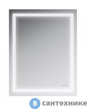 картинка Зеркало AM.PM Gem M91AMOX0551WG настенное с LED-подсветкой по периметру, 55 см