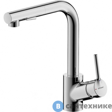 картинка Смеситель Bravat AFFIABILITY F7172217CP-3 для кухни с вытяжным изливом