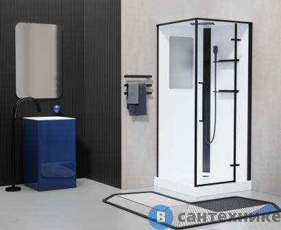 картинка Душевая кабина ESBANO ESM-QUADRO-90 правая