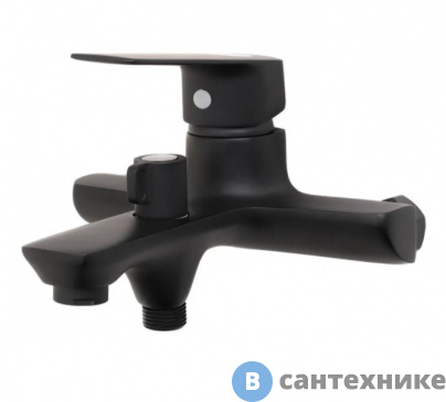 картинка Смеситель Orange Aristo M19-100b однозахватный для ванны/душа, без аксессуаров, чёрный матовый