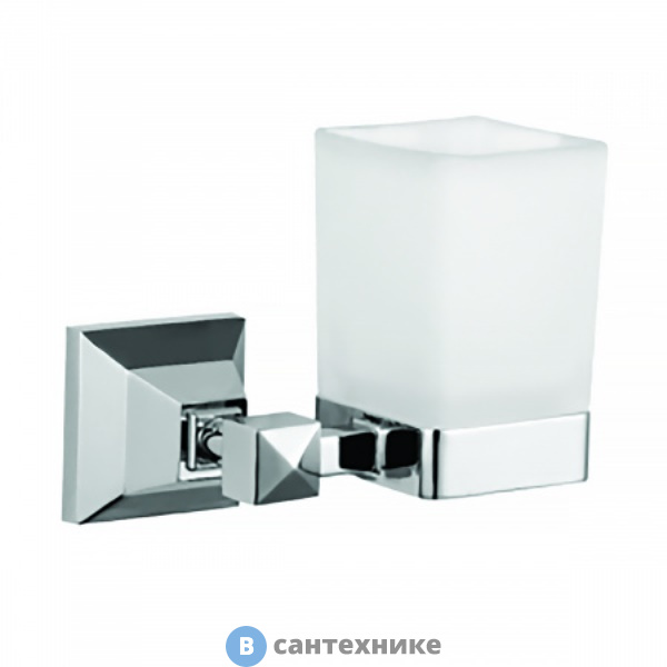 Стакан AZARIO ALTRE стеклянный, хром (AZ-96006)