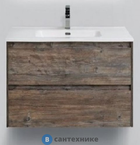 Тумба под раковину BelBagno 61 см KRAFT 39-600/390-2C-SO-PP подвесная с двумя выкатными ящиками, Pino Pasadena