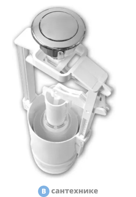 Механизм AZZURRA в комплекте с кнопкой двойного слива 3/6л.(подключение нижнее и боковое), хром (B19002F/40 cr)