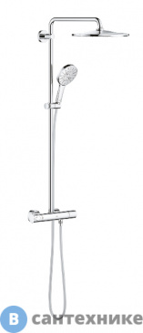 картинка Душевая стойка Grohe 26648000 Rainshower 310 SmartActive с термостатом (белая луна)