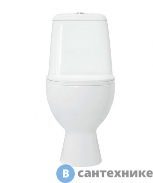 картинка Унитаз с бачком SANITA LUXE MAX SL DM с двухрежимной арматурой, сиденьем из дюропласта, системой soft close, clip up (MAXSLCC01040513)