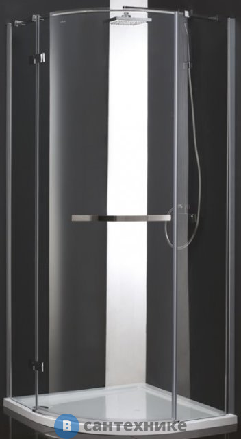 Душевой уголок Cezares BERGAMO-W-R-1-90-ARCO-C-Cr-R-IV (900x900x2000) без поддона