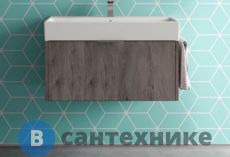 Тумба с раковиной Sturm Normal 60х45х46 см тёмное дерево (B3L164 BA992 + SIP)