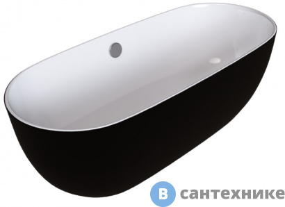 картинка Ванна Grossman GR-2501 M Black (80x170x58) отдельностоящая