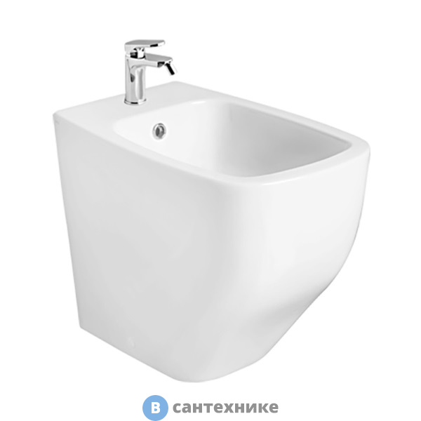 Биде напольное AXA White Jam 3302001 BTW 520х340 мм, 1-отв. под смеситель, White Glossy