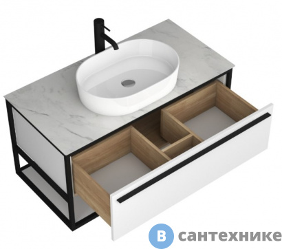 картинка Тумба под раковину SINTESI FORTA 100 белый (SIN-FOR-B-100)