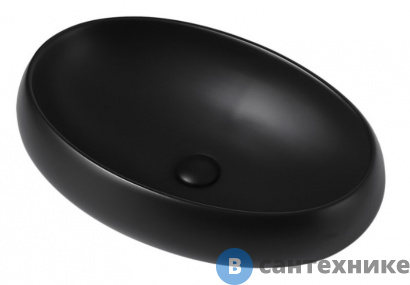 картинка Раковина ABBER Bequem AC2102MB накладная чёрная матовая