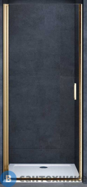 картинка Душевая дверь Vincea Alpha VDP-3AL700CLG, брашированное золото, стекло прозрачное