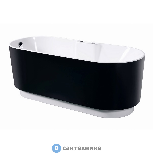 Акриловая ванна ORANS BT-NL601- FTSH Black / with air massage (1750x750x650)