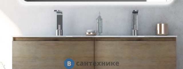 Раковина Cezares стеклянная с двумя чашами 82412 Extra-light (138x52)