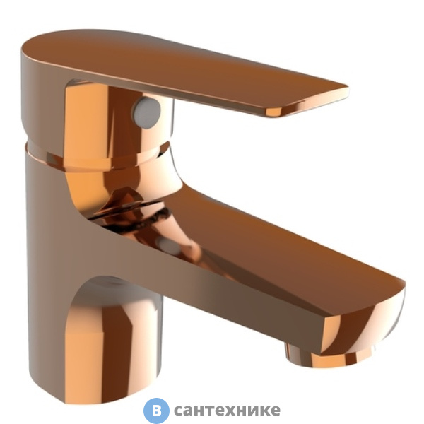 Смеситель Orange Loop M26-021rg однозахватный для раковины, розовое золото