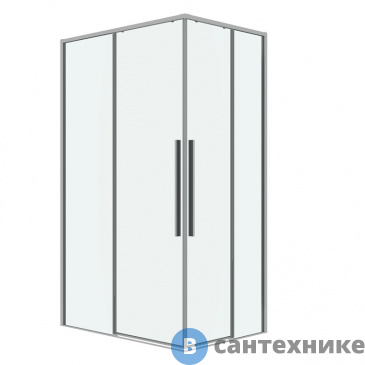 картинка Душевое ограждение Grossman Galaxy 300.K33.01.1080.10.00 (100*80*195) хром, стекло прозрачное, без поддона