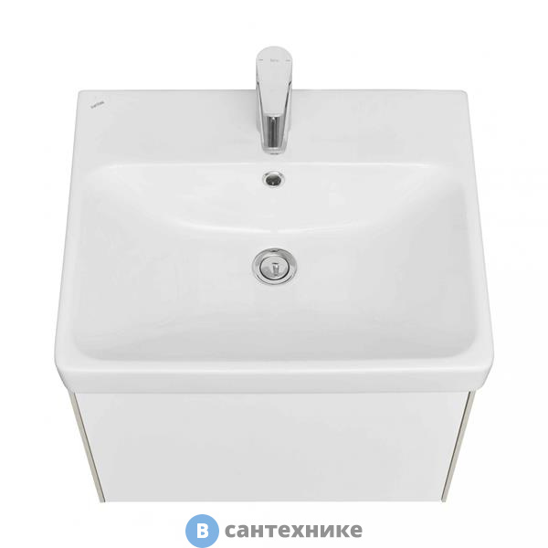 Тумба под раковину Акватон Асти 55 белый/ясень шимо (1A263101AXD70)