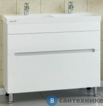 картинка Тумба под раковину СанТа Лондон-100/2 2 ящ, напол. ум. Юпитер 100 (700174)