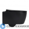 картинка Унитаз подвесной ABBER Bequem AC1104MB чёрный матовый, безободковый, сиденье микролифт