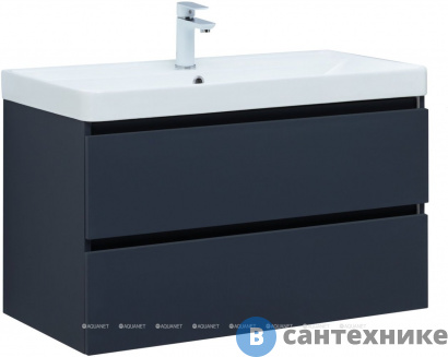 картинка Тумба под раковину Aquanet Вега 2.0 90 маренго (337950)