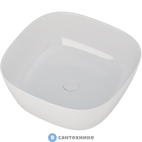 Раковина Aquanet TREND-1 керамическая накладная 400х400х140 (273683)