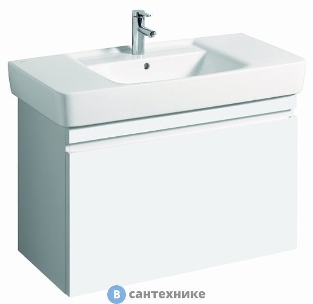 Тумба под раковину Geberit 869100000 RENOVA NR.1 PLAN /92,6х58,6х43,8/ (белый глянец)