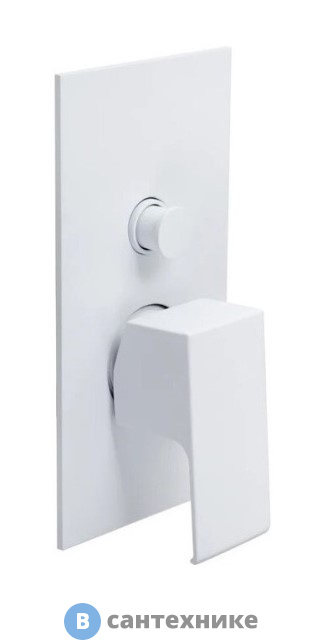 Смеситель Cezares PORTA-VDIM-BIO встраиваемый для душа с переключателем, белый матовый