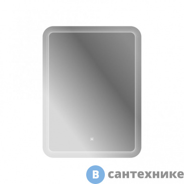 картинка Зеркало Cezares с лазерной гравировкой, контурной подсветкой и сенсорным выключателем CZR-SPC-DUET-800-800-LED-TCH, 12V, 220-240V, 800x800x30