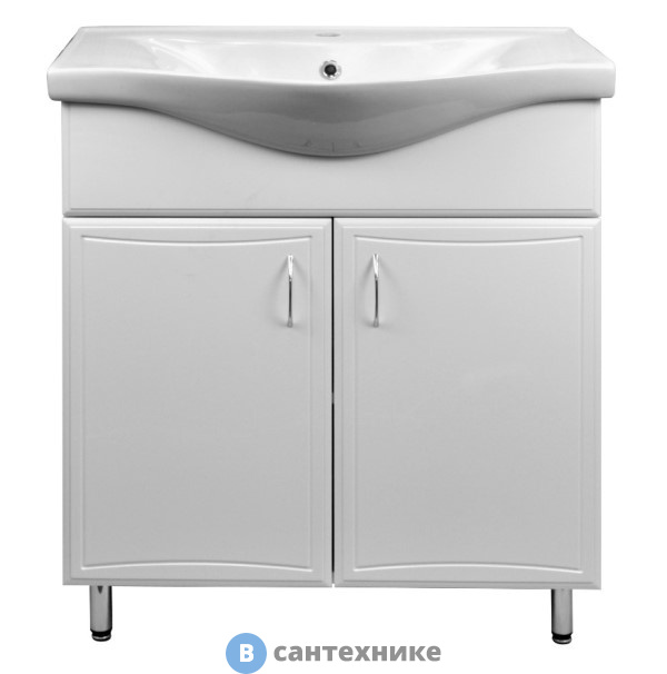 Тумба Loranto Коралл-75 (750*860*460) с раковиной Basic 75 (CS00070577)