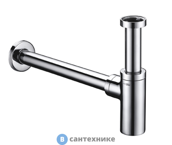 Сифон WasserKRAFT A070 для раковины латунь, нержавеющая сталь, хромоникелевое покрытие