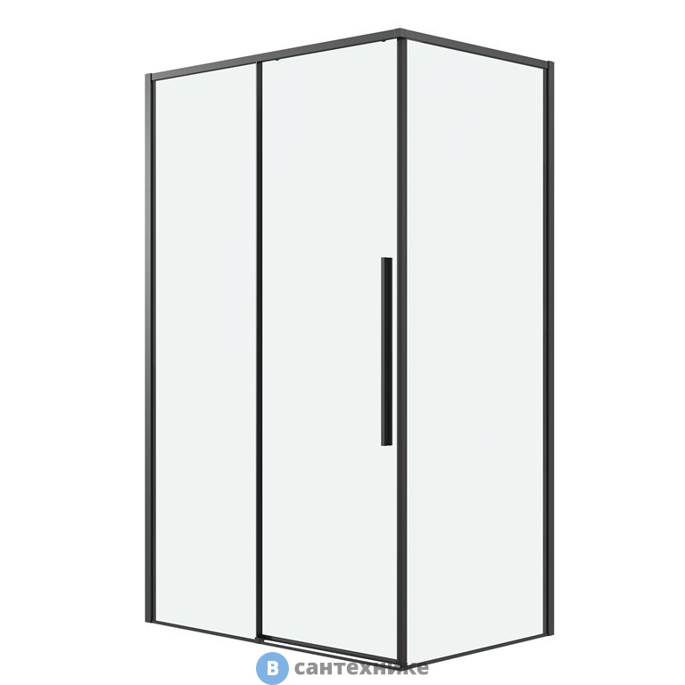 Душевое ограждение Grossman Galaxy 120.K33.01.1190.21.00 (110*90*195) черный матовый, стекло прозрачное, без поддона